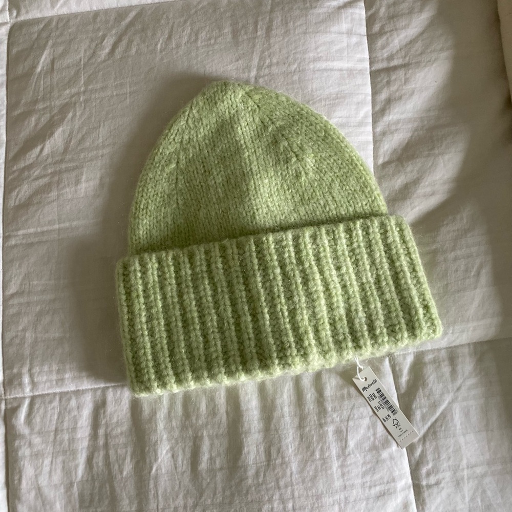 NWT Madewell | Wool Blend Knit Beanie Light/Lime Green